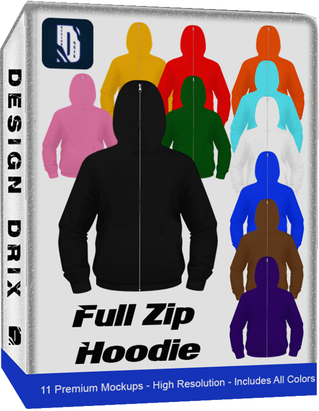 Full Zip Hoodie Mockups