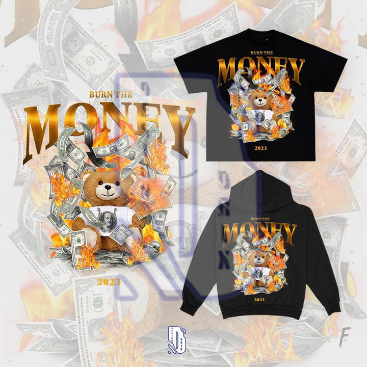 Burn The Money Pre-Made Design